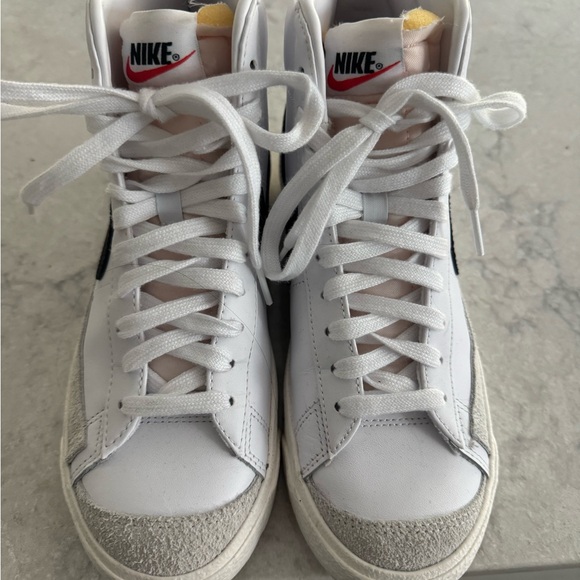Nike White and Gray High-Top Sneakers - Picture 1 of 4